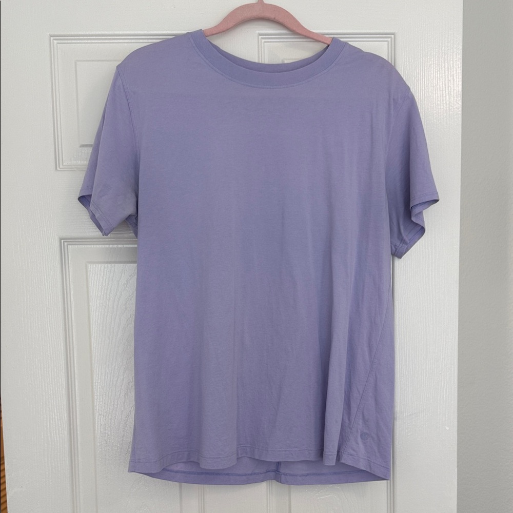 lululemon light lavender all yours crewneck tshirt